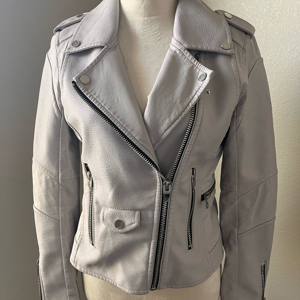 Moto faux leather jacket